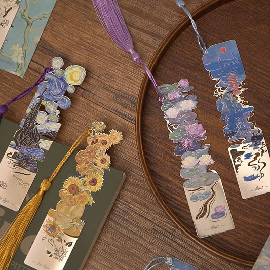 Monet olajfestmény ihletésű fém könyvjelzők