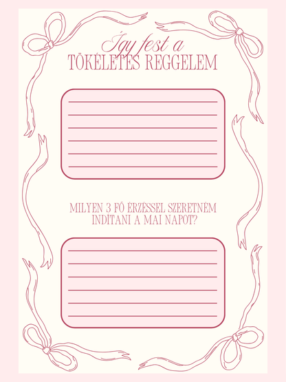 Az Én Reggeli Tervezőm – Nyomtatható 3 Oldalas Rutintervező (PDF) INGYENES