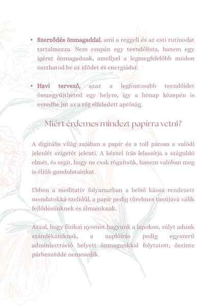 Tőlem, Nekem - Önismereti és tervező napló