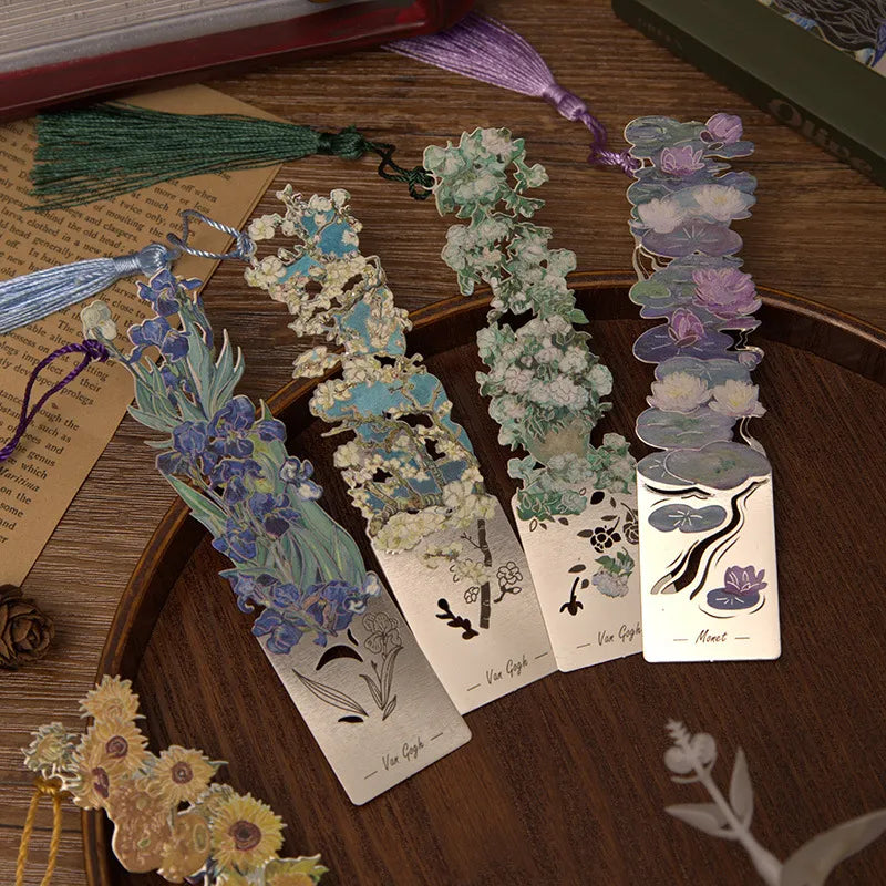 Monet olajfestmény ihletésű fém könyvjelzők