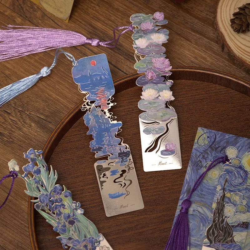 Monet olajfestmény ihletésű fém könyvjelzők
