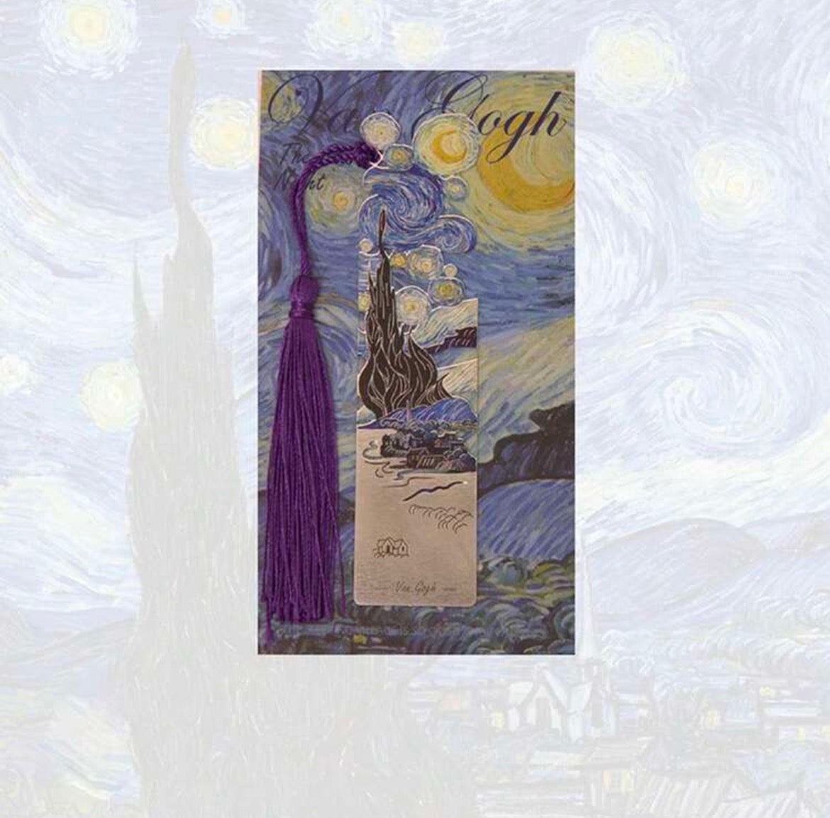 Van Gogh olajfestmény ihletésű fém könyvjelzők